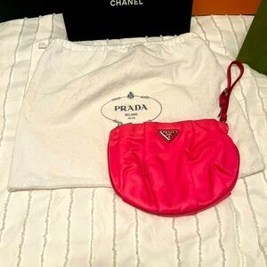 SOLD…Prada pink wristlet- EUC